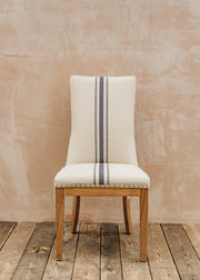 Monroe Blue Stripe Oak Dining Chair