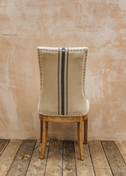 One.World Monroe Blue Stripe Oak Dining Chair