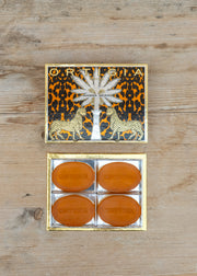 Ortigia Ambra Nera Bar Soap, pack of four