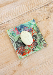 Ortigia Fico d'India Glass Plate and Soap Set
