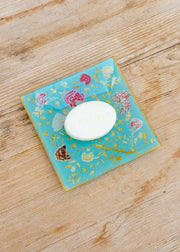 Ortigia Florio Glass Plate and Soap Set