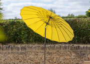 Bramblecrest Shanghai Aluminium Centre Pole Tilt Parasol in Lemon, 2.7m