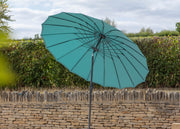 Bramblecrest Shanghai Aluminium Centre Pole Tilt Parasol in Teal, 2.7m
