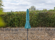 Bramblecrest Shanghai Aluminium Centre Pole Tilt Parasol in Teal, 2.7m