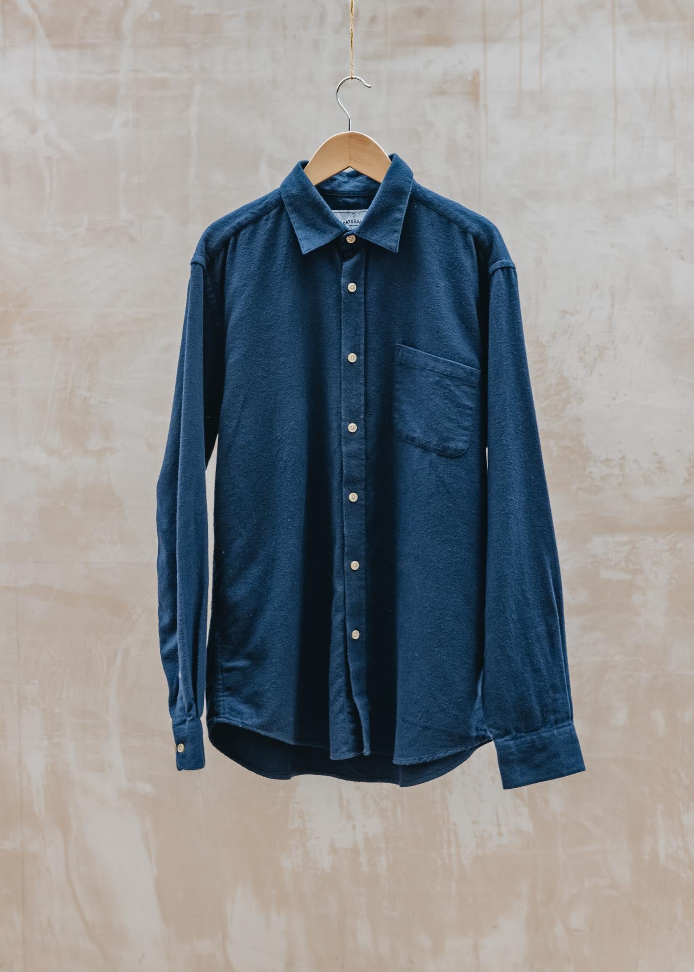 Portuguese Flannel Teca Shirt in Navy