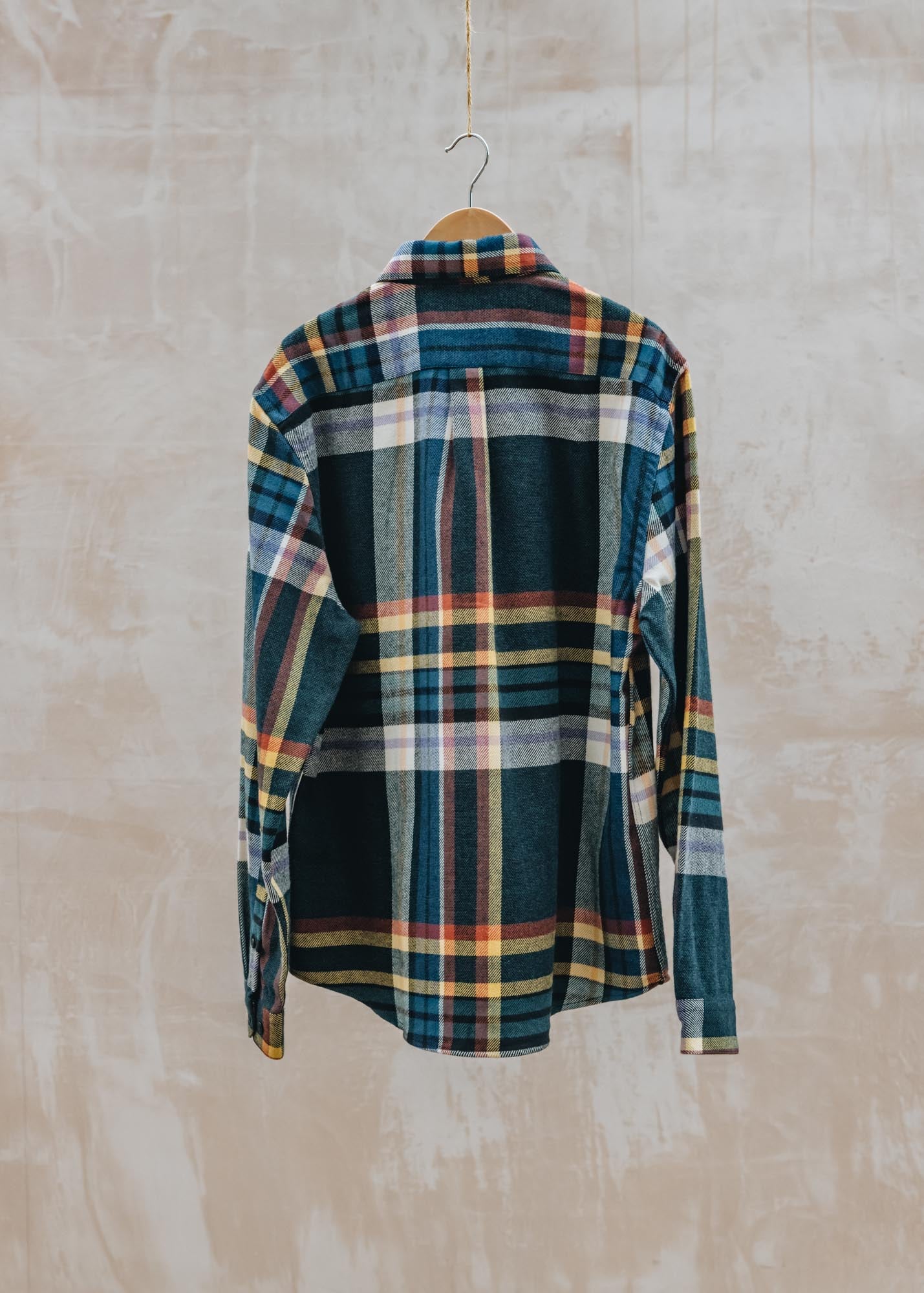 Portuguese Flannel Wall Shirt in Blue and Yellow
