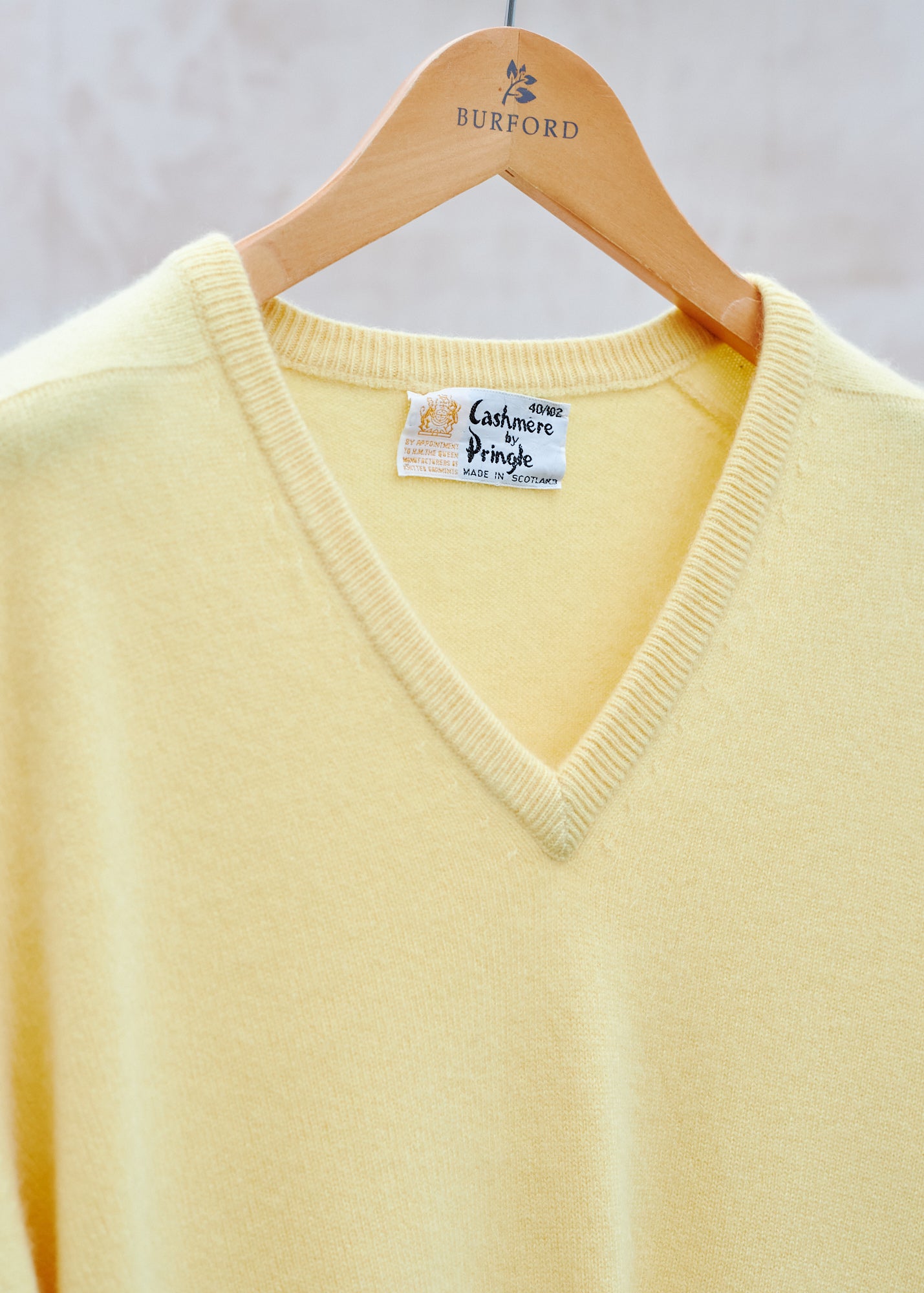 Kenny Ryder Pringle Vintage Pure Cashmere V-Neck - S/M