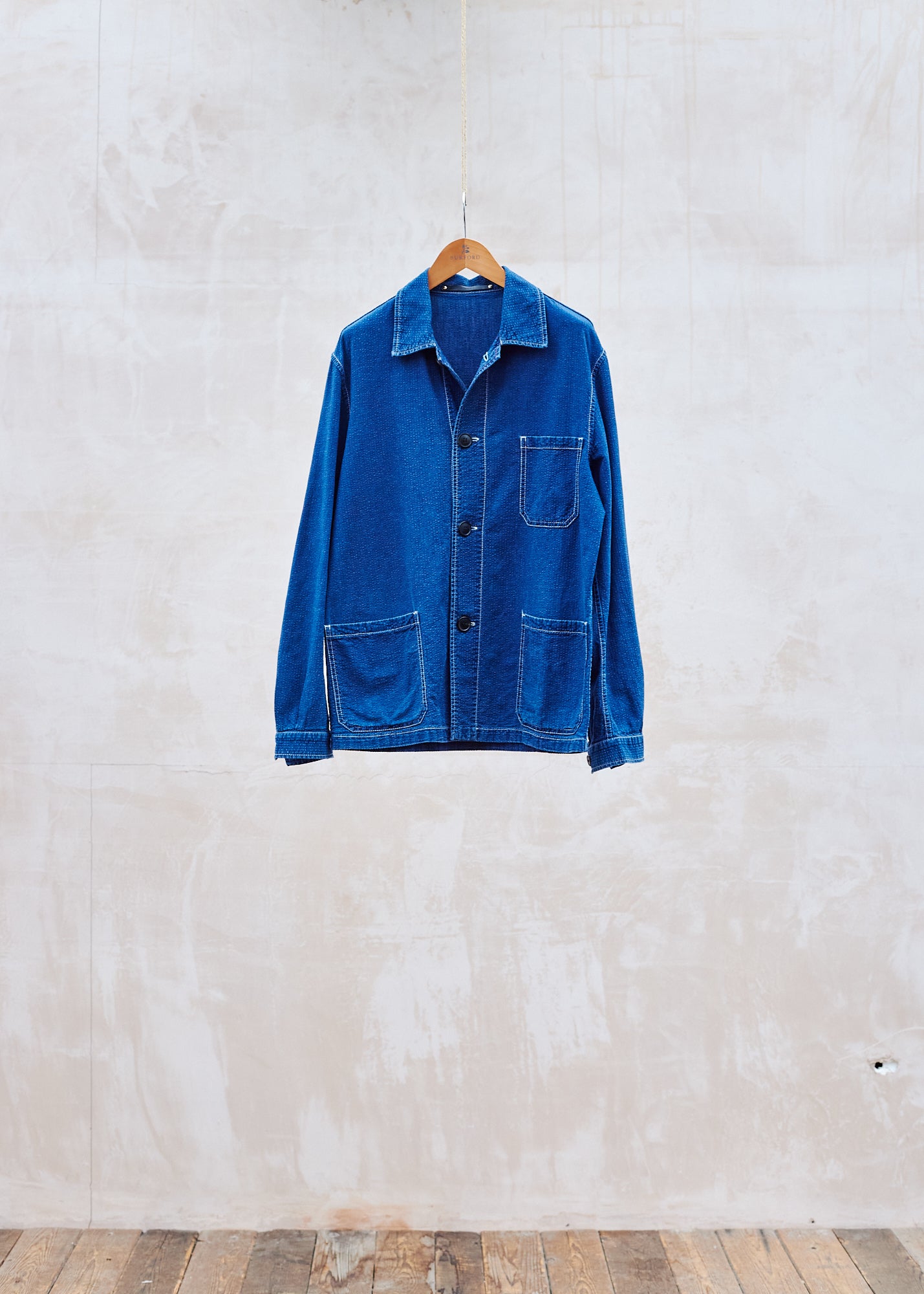 Kenny Ryder Paul Smith Denim Seersucker Chore Jacket - S