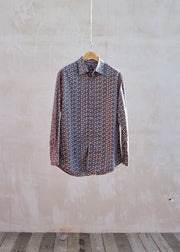 Paul Smith Black/Pink Flower Patterned Cotton Shirt - L