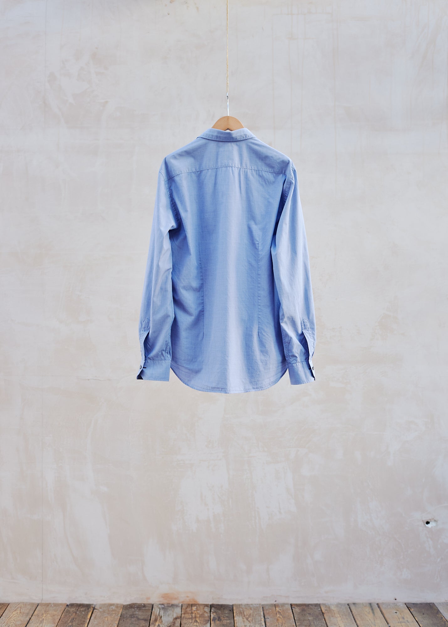 Kenny Ryder Paul Smith Fine Striped Blue Cotton Shirt - XL