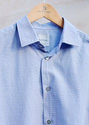 Kenny Ryder Paul Smith Fine Striped Blue Cotton Shirt - XL