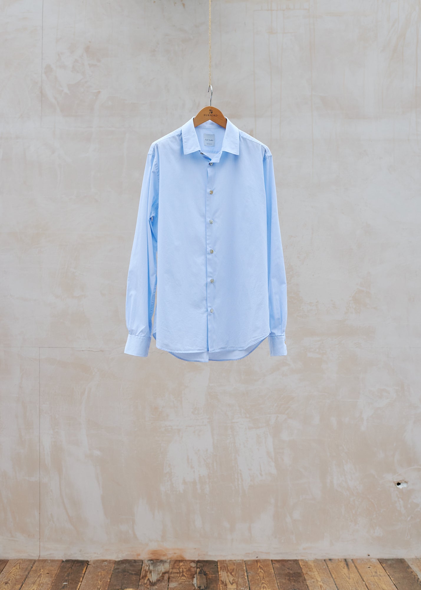Paul Smith Light Blue Gingham Cotton Shirt - Xl