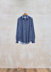 Paul Smith Navy Pure Cotton Flower Print Shirt - L