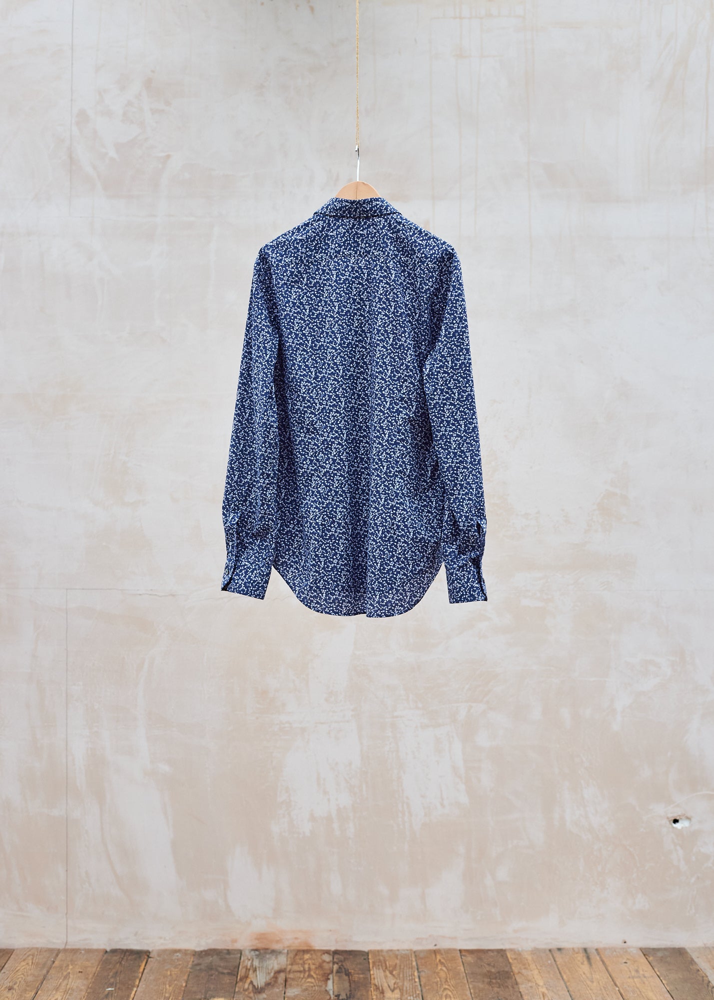 Kenny Ryder Paul Smith Navy Pure Cotton Flower Print Shirt - L