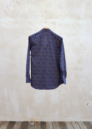 Paul Smith Navy Flower Patterned Cotton Shirt - L