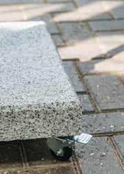 Pacific Lifestyle Salerno Hammered Grey Granite Wheeled Parasol Base for Centre Pole Parasols, 40kg