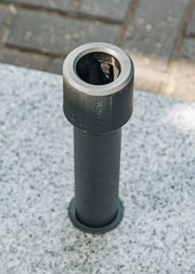 Pacific Lifestyle Salerno Hammered Grey Granite Wheeled Parasol Base for Centre Pole Parasols, 40kg
