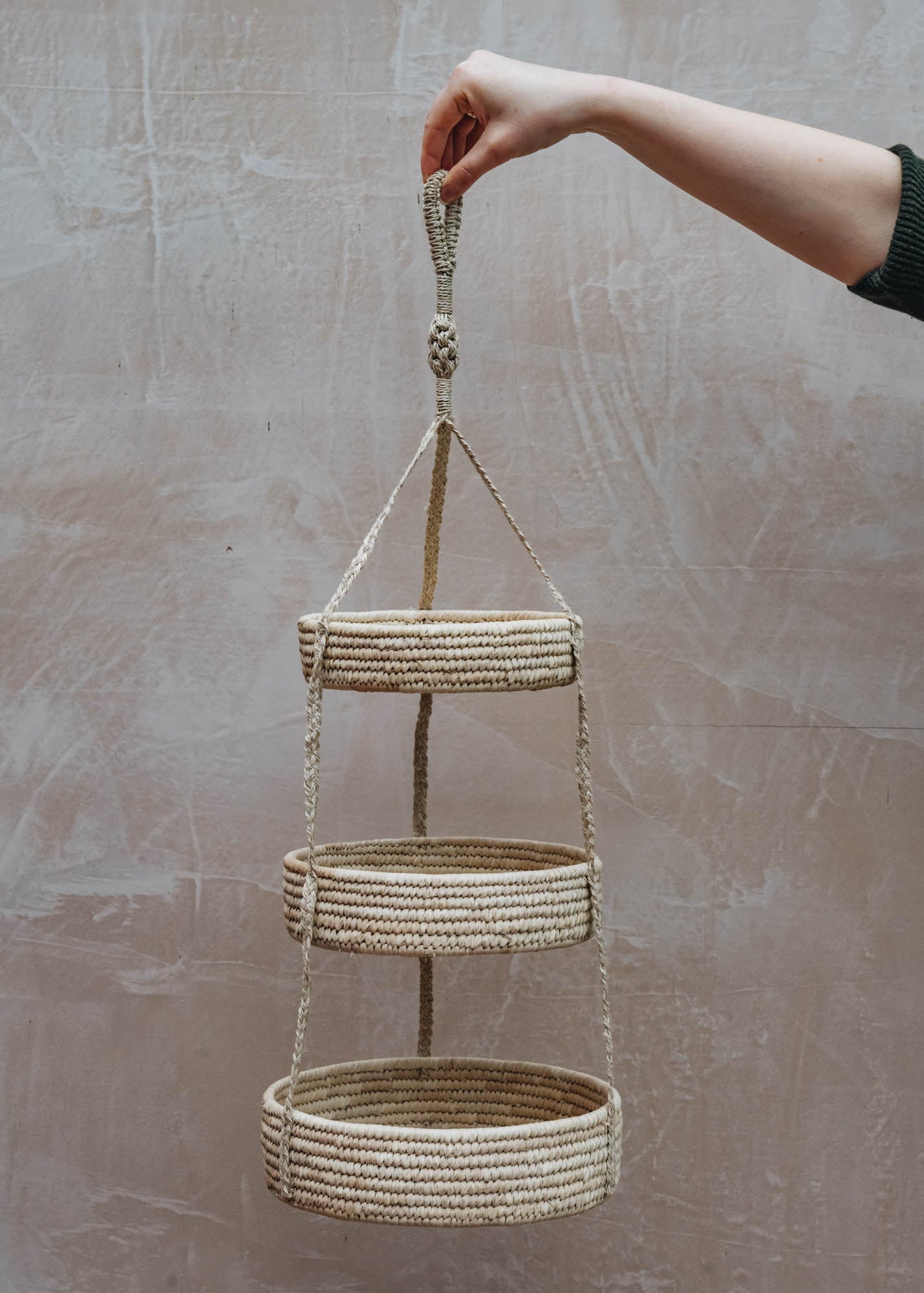 AfroArt Palm Triple Hanging Basket