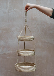 AfroArt Palm Triple Hanging Basket