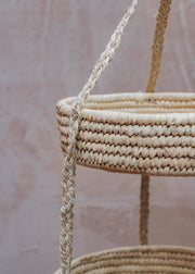 AfroArt Palm Triple Hanging Basket