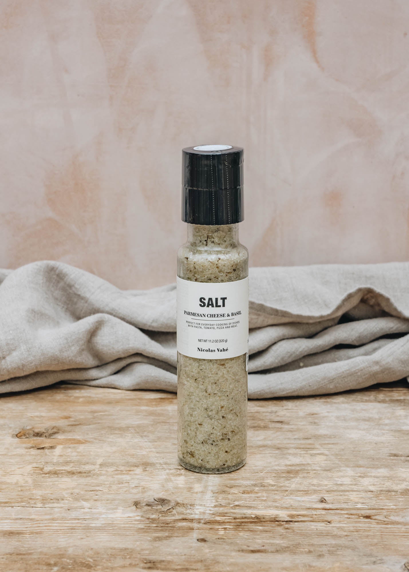Nicolas Vahé Salt with Parmesan Cheese and Basil in Spice Mill
