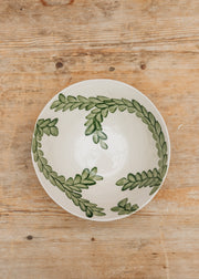 Wonki Ware Pasta Bowl in Green Vine