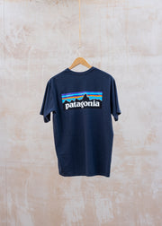 Patagonia P-6 Logo T-Shirt in New Navy