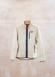 Retro Pile Fleece Jacket in Pelican / Smolder Blue