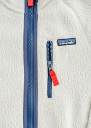 Patagonia Retro Pile Fleece Jacket in Pelican / Smolder Blue