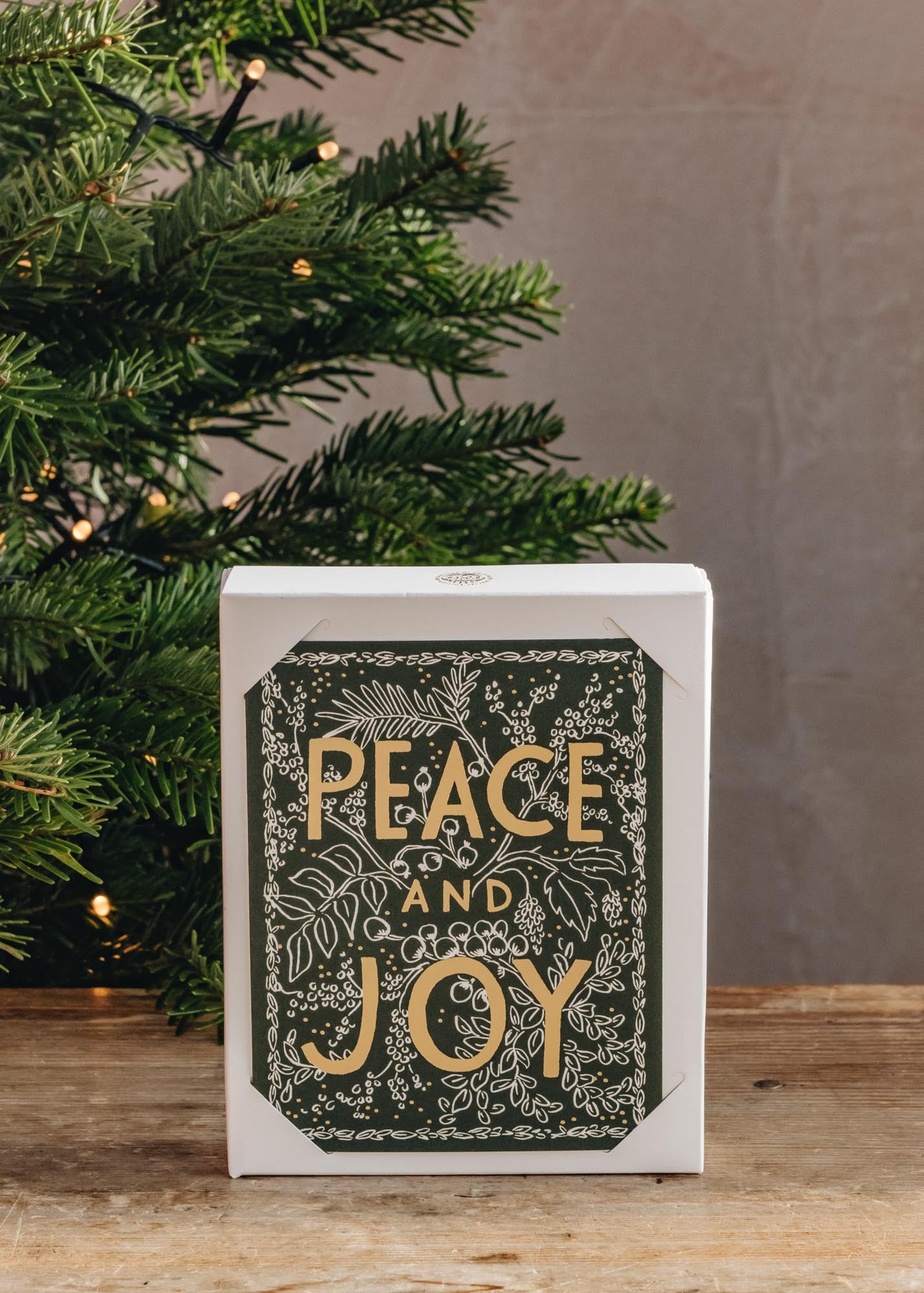 'Peace and Joy' Christmas Cards, pack of eight