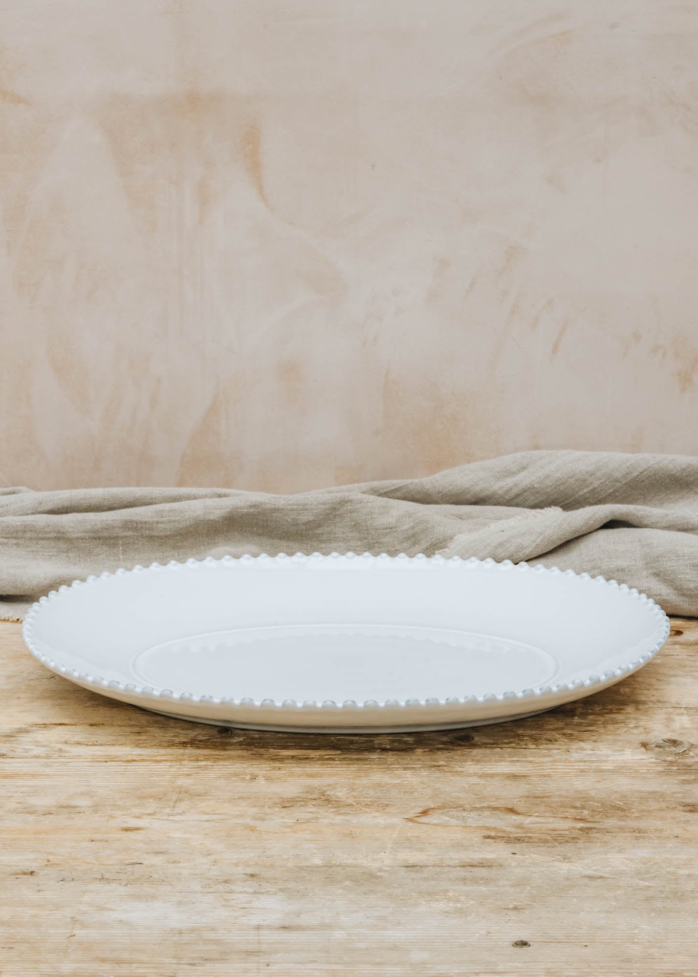 Pearl White Large Oval Platter