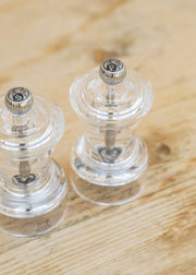 Peugeot Bistro Salt and Pepper Mills in Clear Acrylic, 10cm