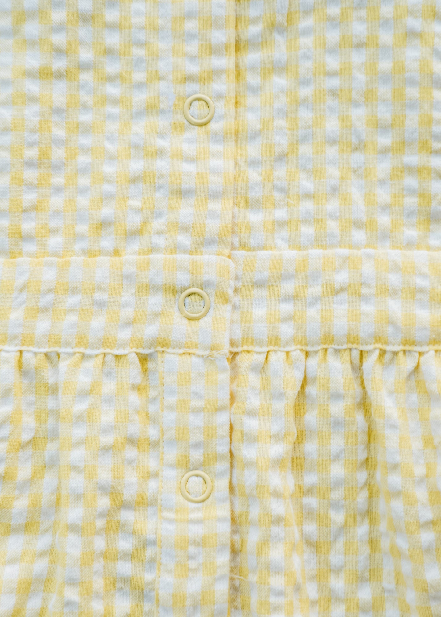 Pigeon Organics Babies' Bib Romper in Yellow Check