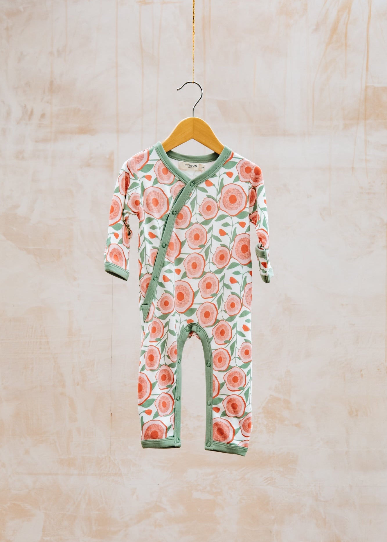 Babies' Kimono Romper in Large Floral