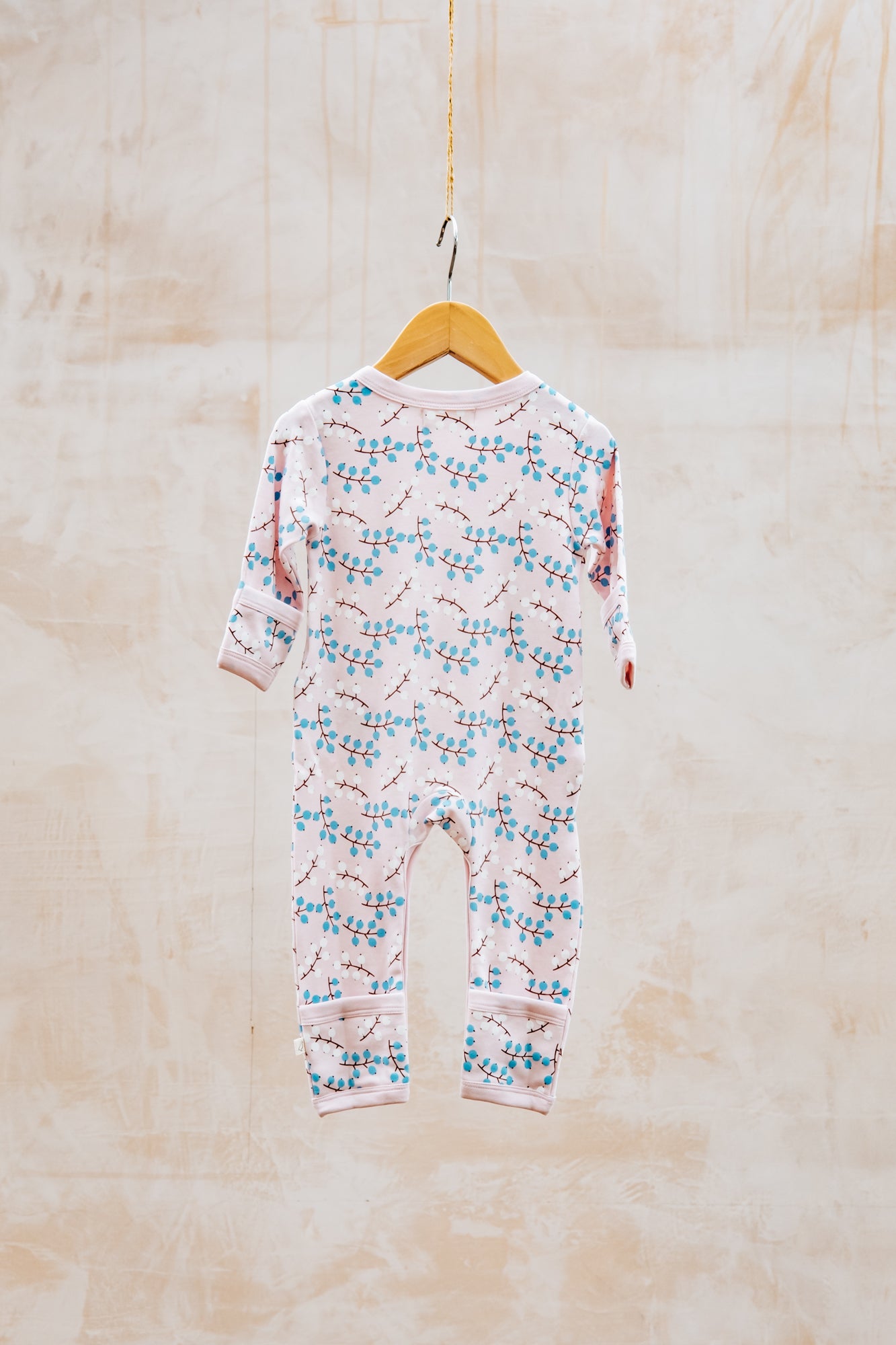 Pigeon Organics Babies' Kimono Romper in Winter Berry