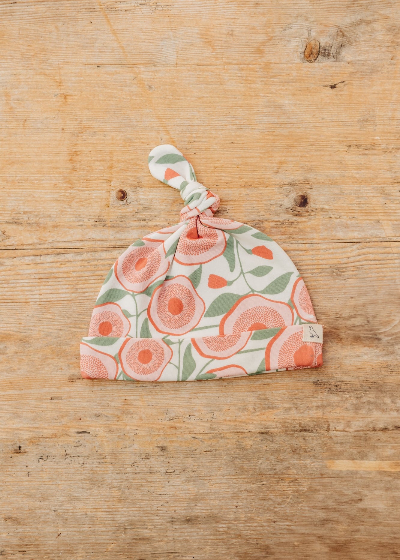 Babies' Knotted Hat in Large Floral