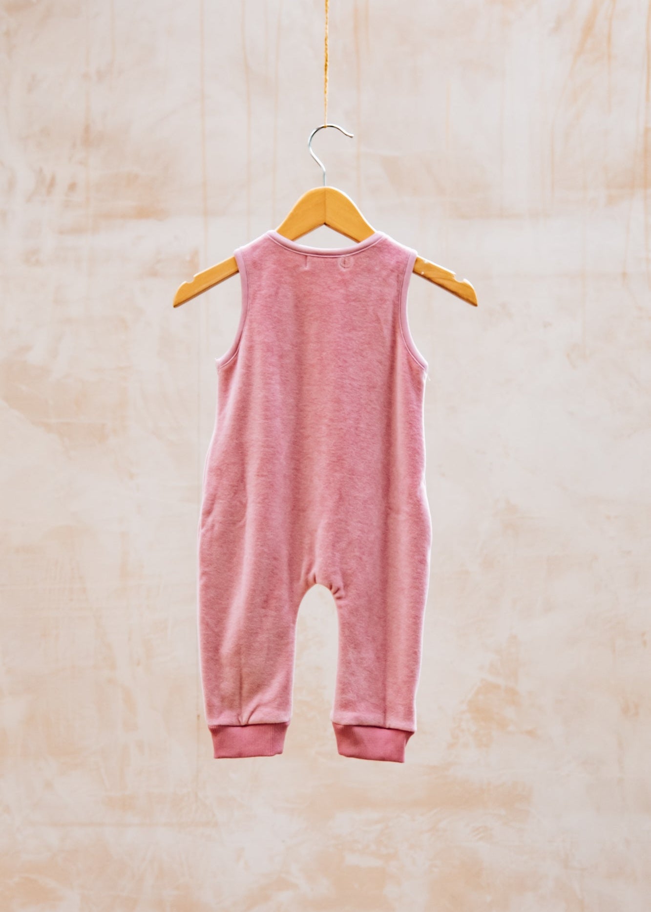 Pigeon Organics Babies' Velour Playsuit in Pink