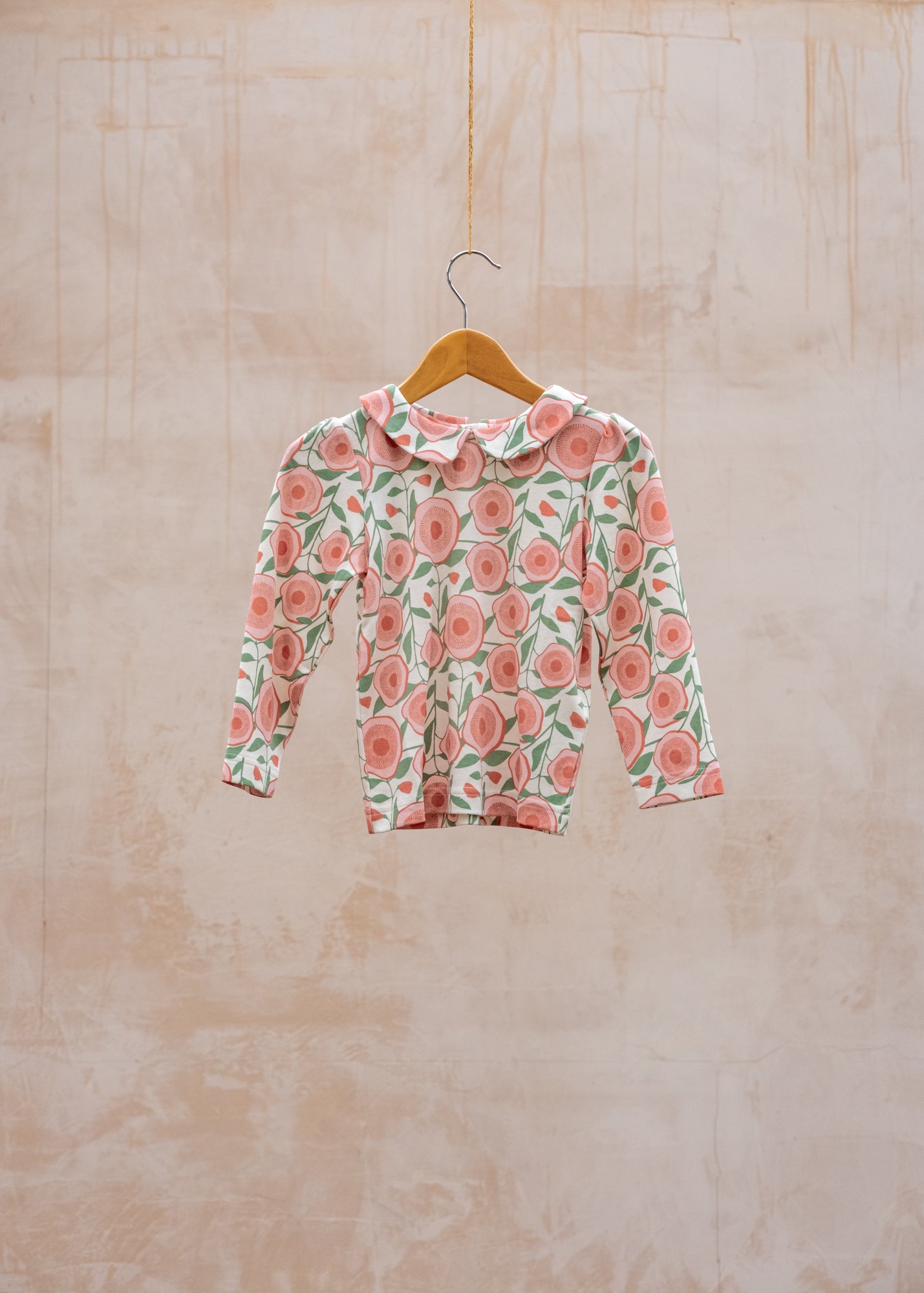 Children's Peter Pan Collar Blouse in Large Floral