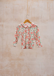 Children's Peter Pan Collar Blouse in Large Floral