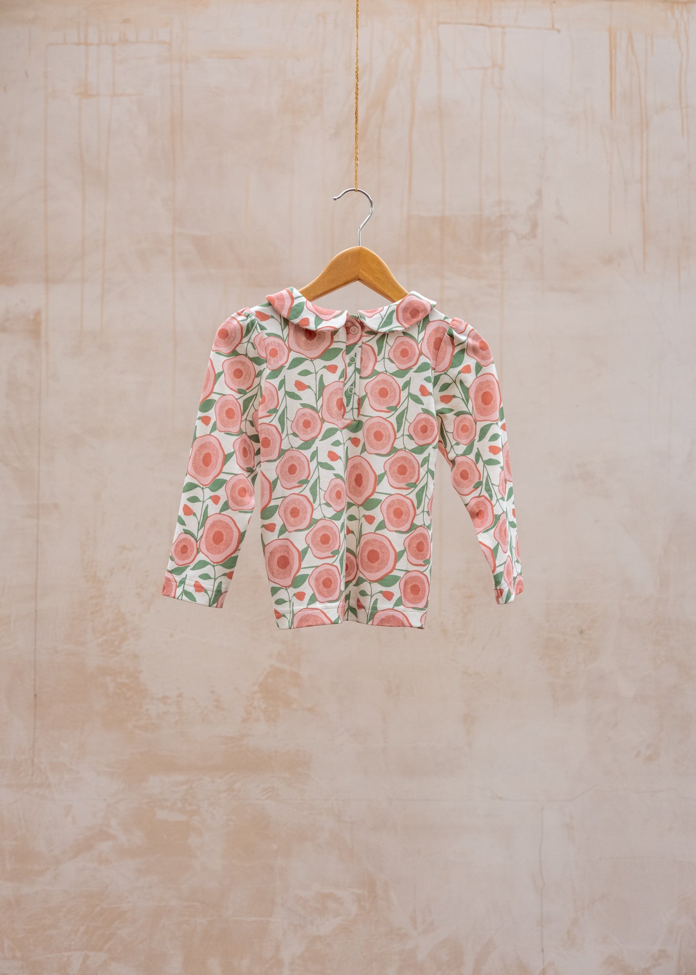 Pigeon Organics Children's Peter Pan Collar Blouse in Large Floral