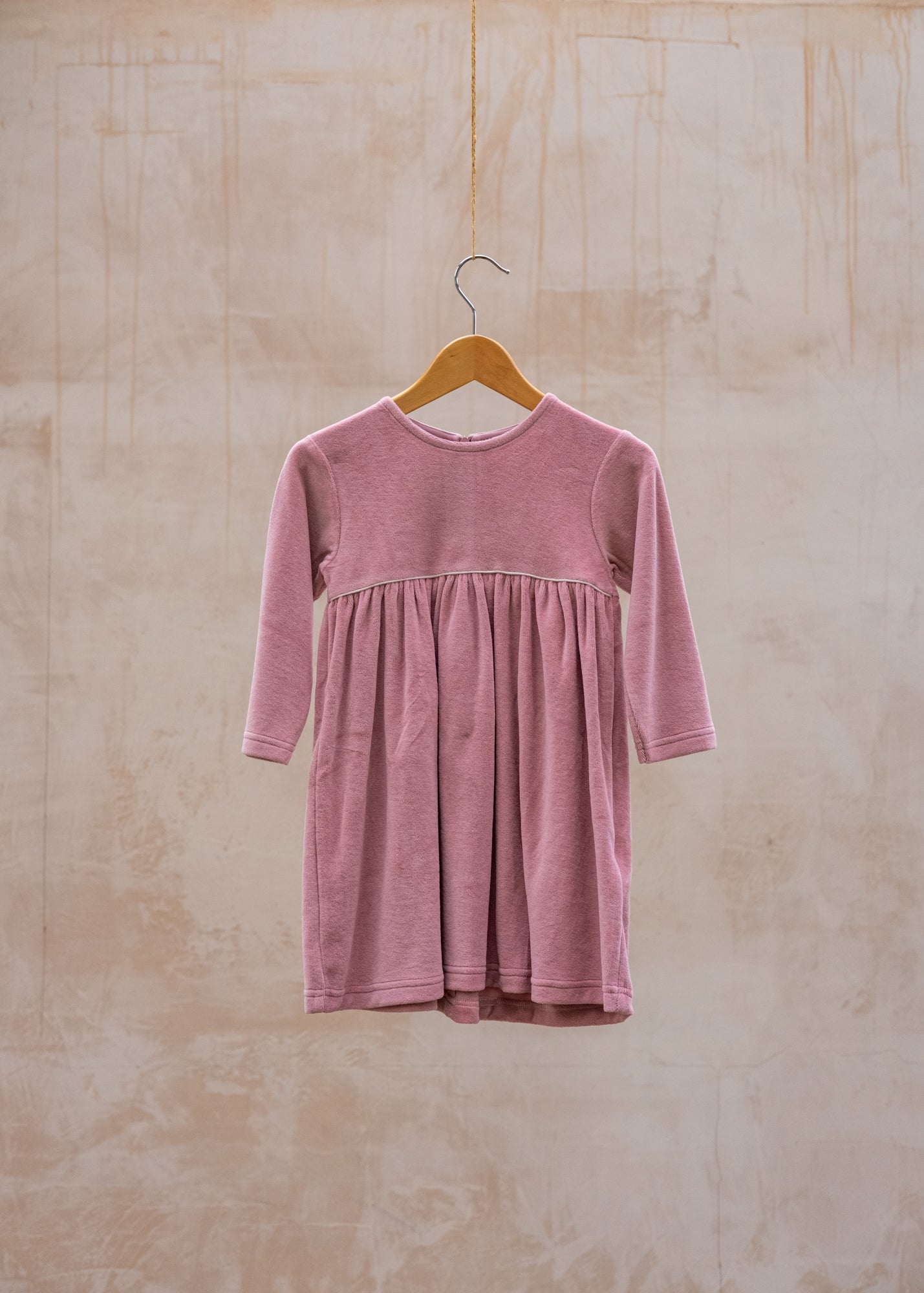 Children's Velour Party Dress in Pink