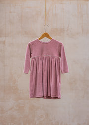 Children's Velour Party Dress in Pink