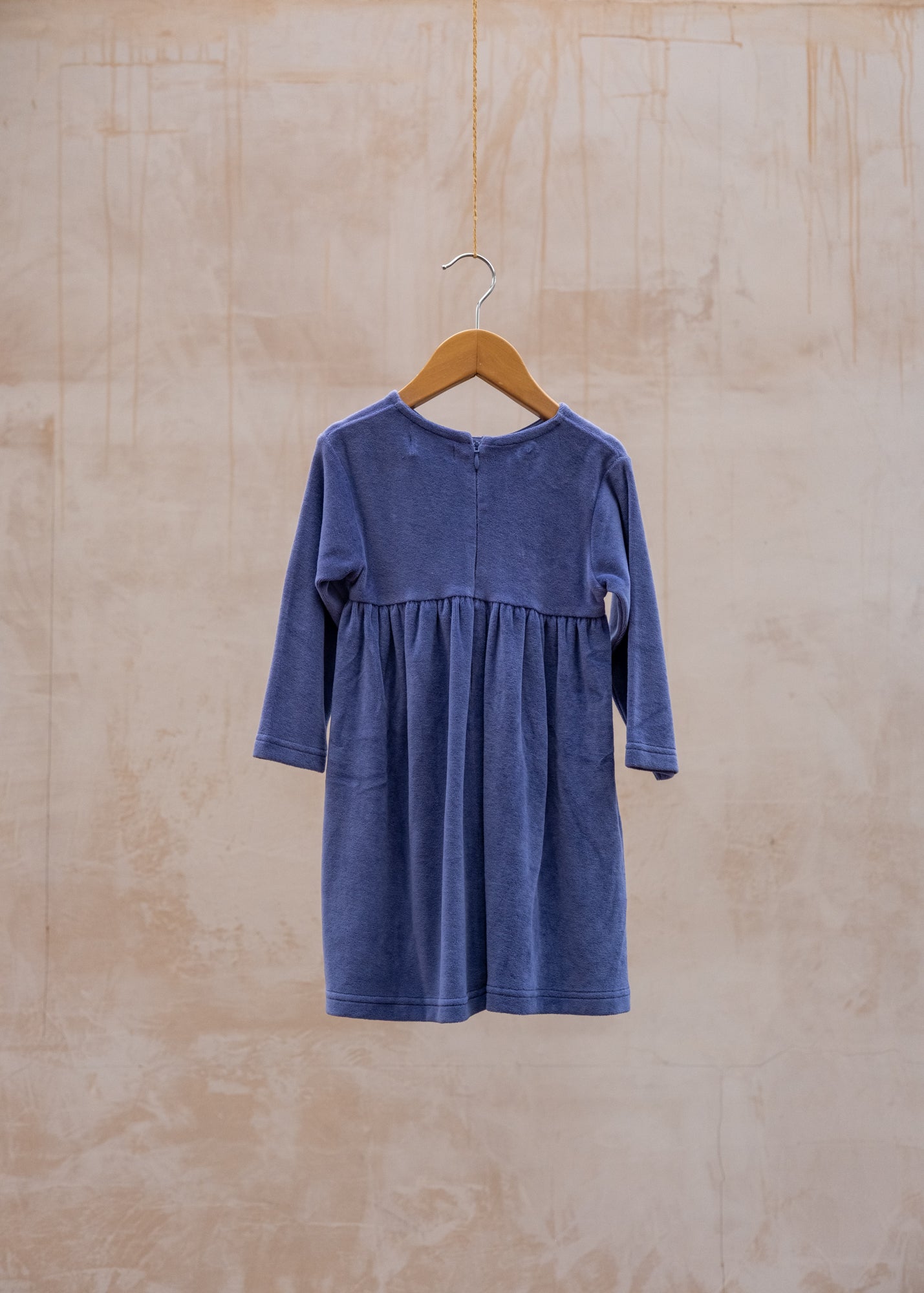 Pigeon Organics Children's Velour Party Dress in Velvet Blue