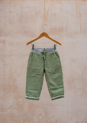 Lined Cord Trousers in Green