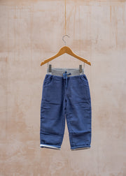 Lined Cord Trousers in Night Blue