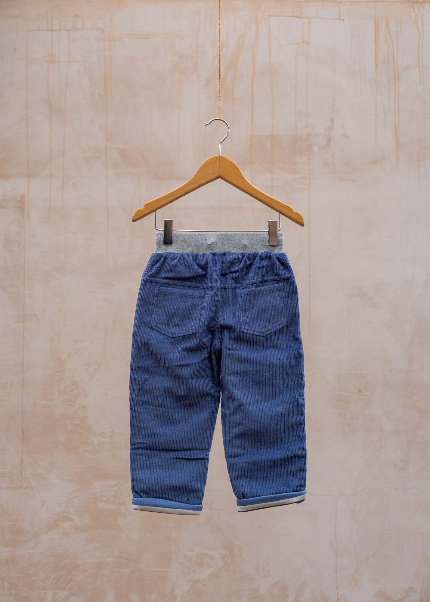 Pigeon Organics Lined Cord Trousers in Night Blue