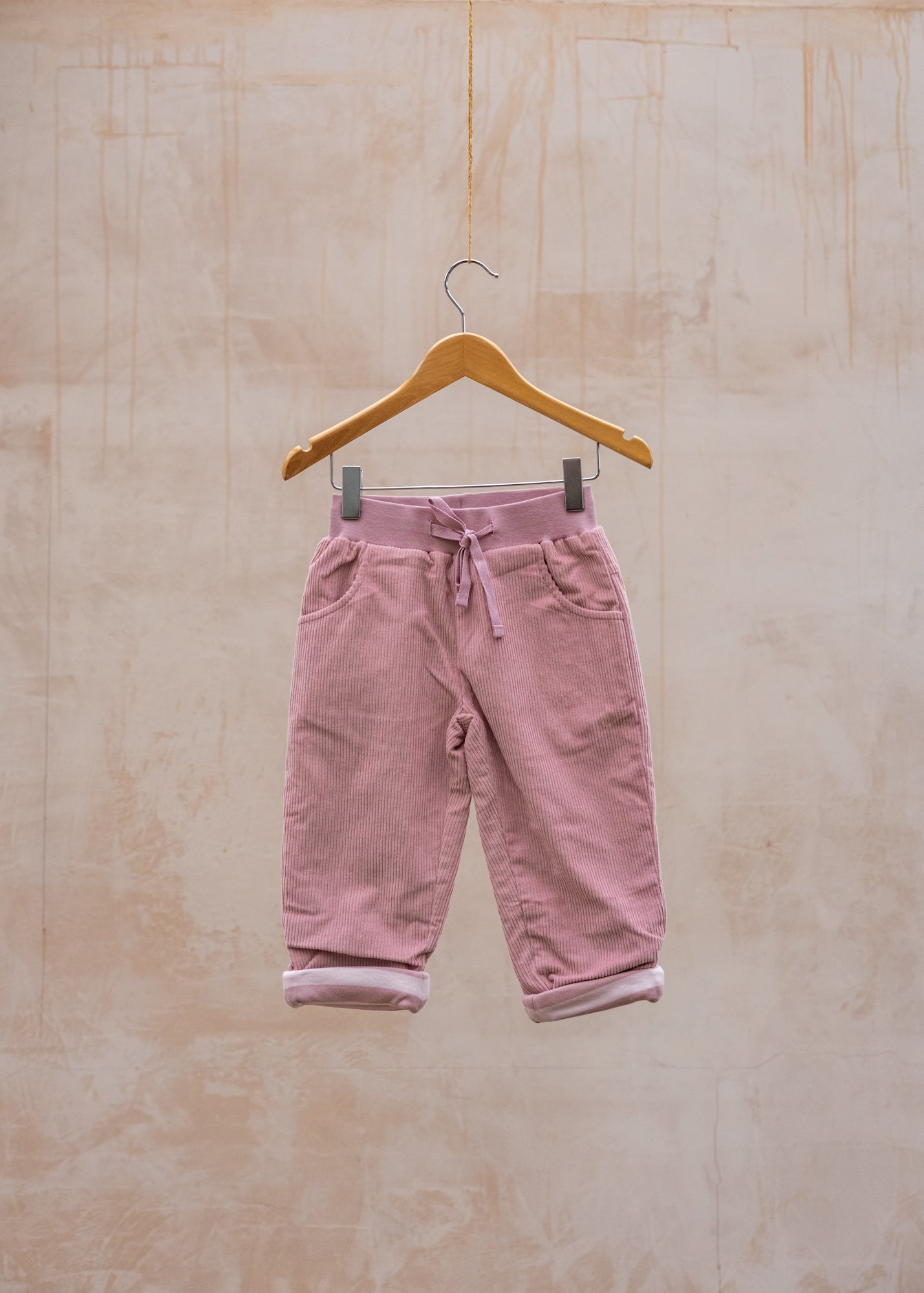 Lined Cord Trousers in Pink