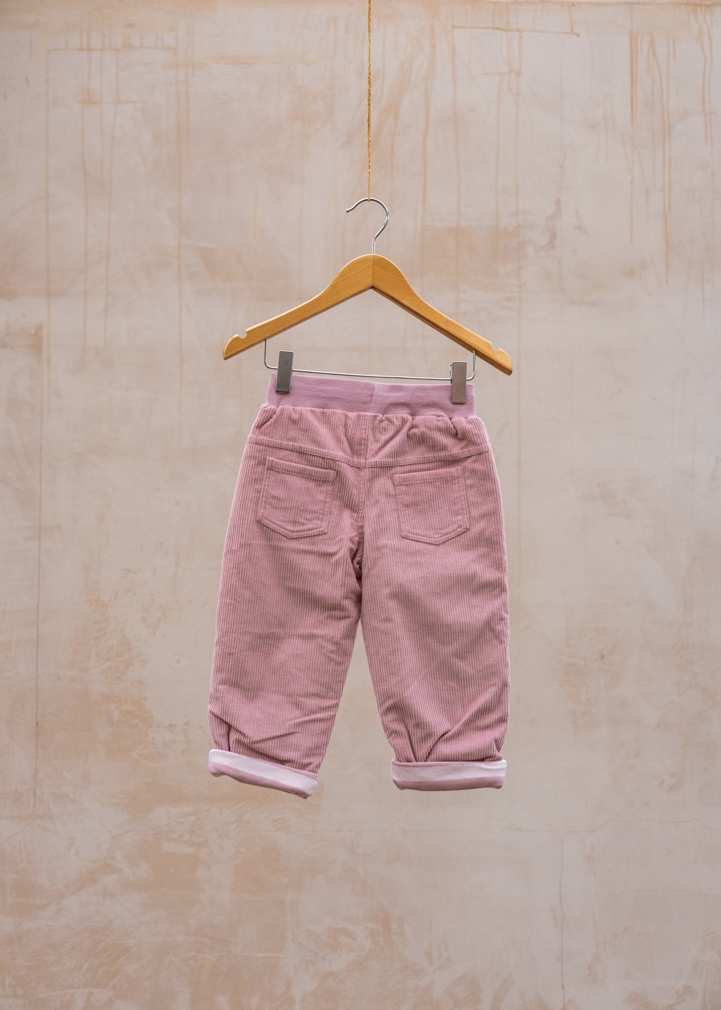 Pigeon Organics Lined Cord Trousers in Pink