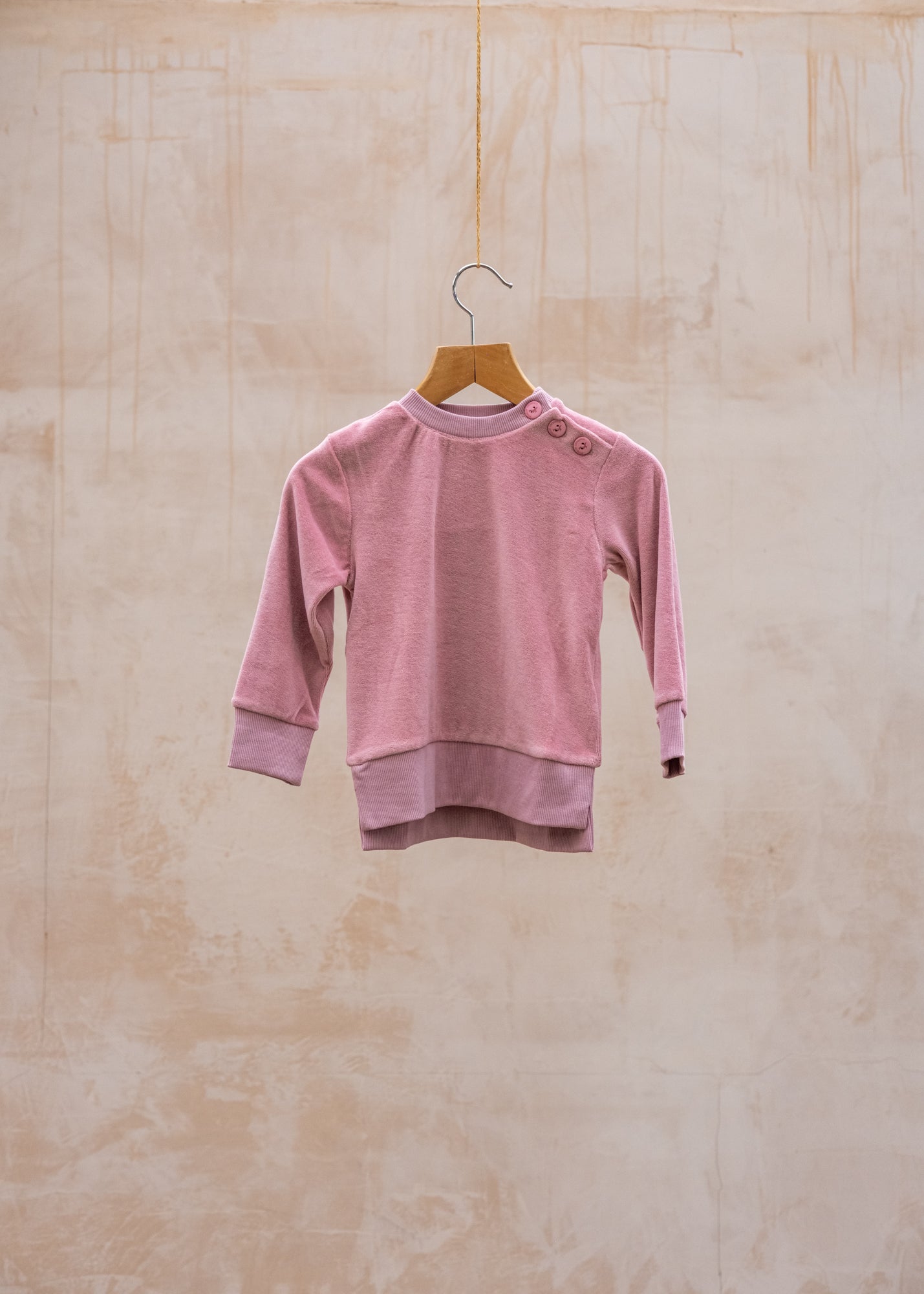 Velour Sweatshirt in Pink