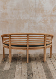 Bramblecrest Bramblecrest Pimlico Banana Teak Bench with Taupe Cushion